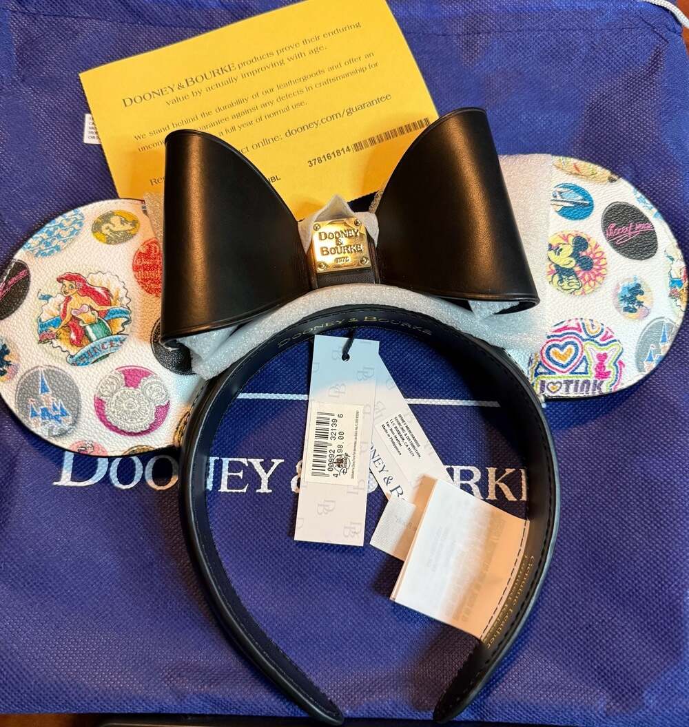 NWT Dooney & Bourke Disney Parks Buttons Minnie Mouse Ears Headband